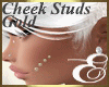CHEEK STUDS GOLD ℰ