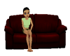 Red leater Sofa 10 poses