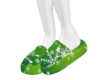 green snwflake slipper~k