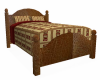 Leather brown Bed