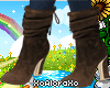 (A) Brown Suede Boots