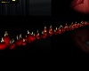 red candles in a row