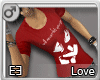 -e3- Red Love T-Shirt :M