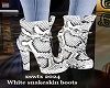 White snakeskin boots