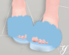 Y| Fuzzy Slippers Blue