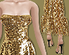Gold Sequin Midi Dress