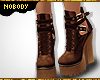 ! Strap Brown Boots