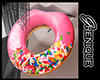Rainbow strawberry donut