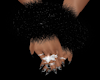 Black Fur Cuffs