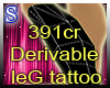 Derivable left leg tatto