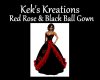 Red Rose & Black Gown