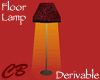 CB Red Faux Floor Lamp