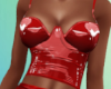 Renna-Red Latex Top