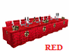 Red Ruffle Wedding Table