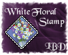 White Floral Stamp