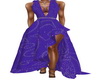 Purple Rhinestone  Gown
