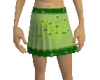 Green Flower Pleat Skirt