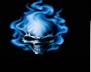 sticker blue skull