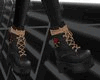 Skull leather boots