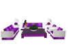 {DJ}Cozy Purple Sofa Set
