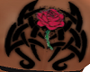 Tribal Rose Back Tattoo