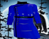 latex blue cosplay coat
