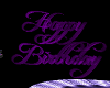 purple birthday sighn
