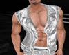 Silver Leather Vest