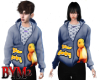 Dino Couple Hoodie M