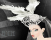 white feather hat