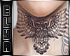 ◕ owel neck  tattoo