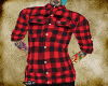 FE red plaid button top1