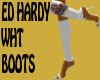 ed hardy white boots
