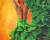 spanish dancer in green