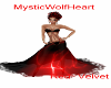 Mystic Red Velvet Dress
