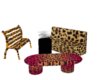 leopard benches