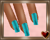 T♥ Teal Nails