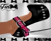 Black Pink Sequin Heels