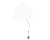 White Triquetra Neon
