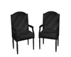Black Wood Chair Set 2