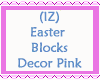 Easter Block Decor Pink