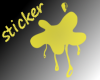 yellow splash sticker