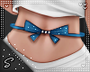 !S Bow Belt Navy Blue