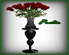 Black Vase Stand W Roses