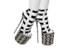 Fend Blk/white heels