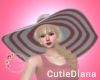 D pink stripe hat