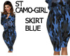 ST CAMO-GIRL SKIRT BLUE