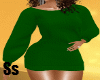 GREEN SEXY WINTER DRESS