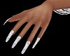 White Glit Dainty Hands
