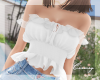 C- Frill Top WHITE